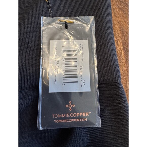 TOMMIE COPPER Womens Black Lower Back Support Leggings L 1540WR - Picture 5 of 6